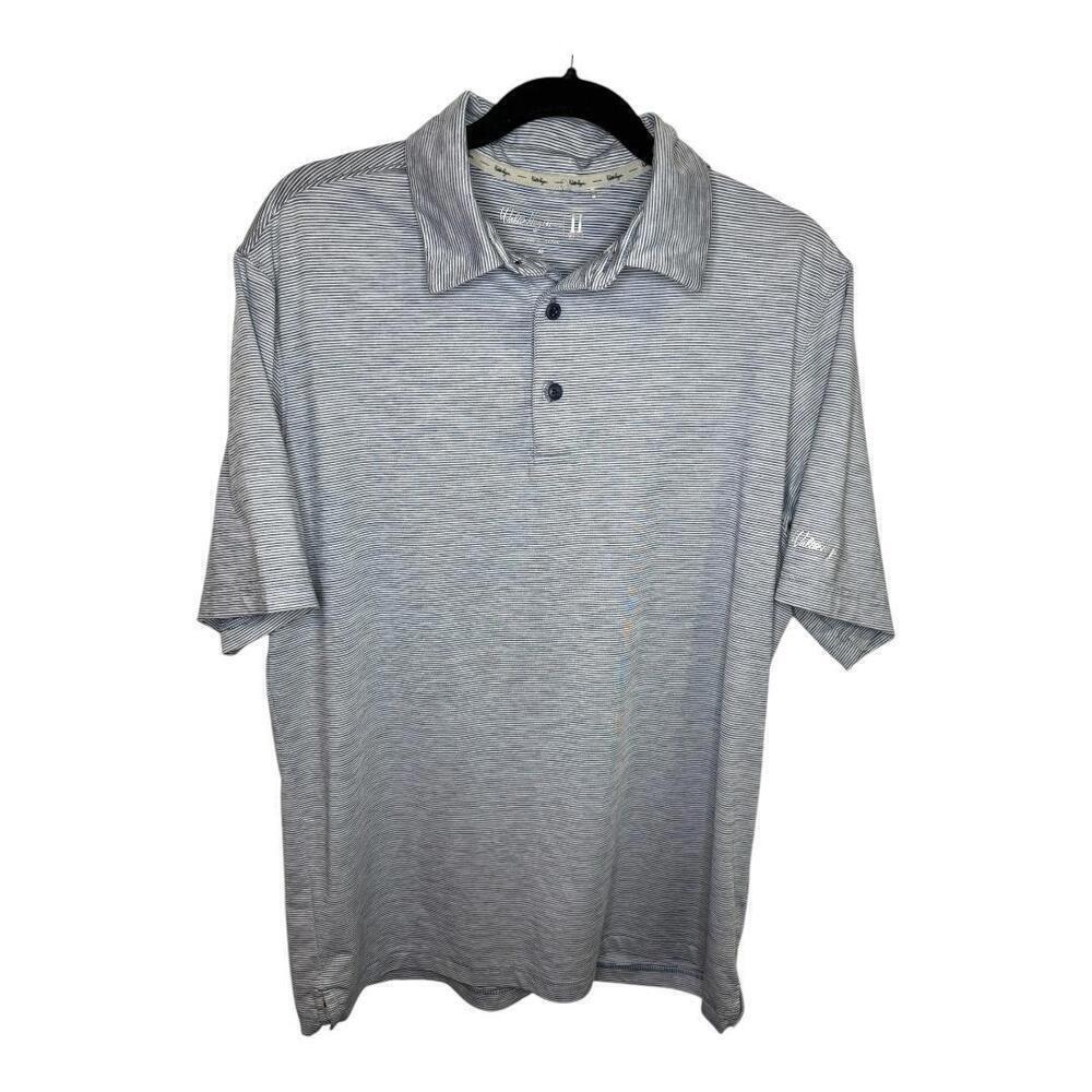 Walter Hagen 11 Majors Shirt Stripe Golf Short Sleeve Polo